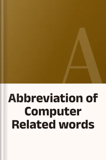 Abbreviation of Computer Related words, বইয়ের প্রচ্ছদ