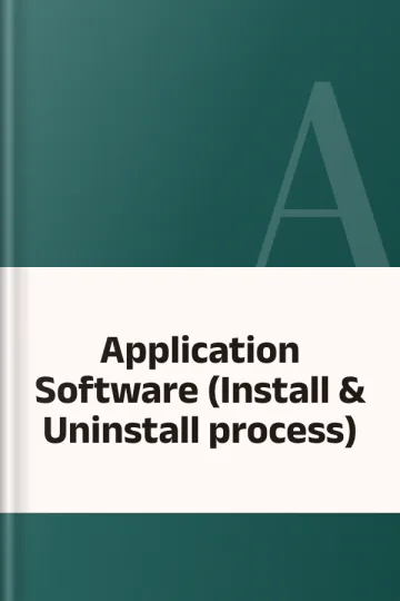 Application Software (Install & Uninstall process), বইয়ের প্রচ্ছদ