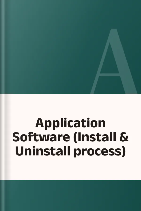 Application Software (Install & Uninstall process), বইয়ের প্রচ্ছদ