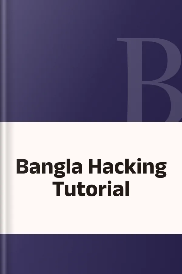 Bangla Hacking Tutorial, বইয়ের প্রচ্ছদ