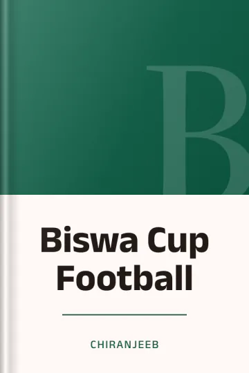 Biswa Cup Football লেখক Chiranjeeb, বইয়ের প্রচ্ছদ