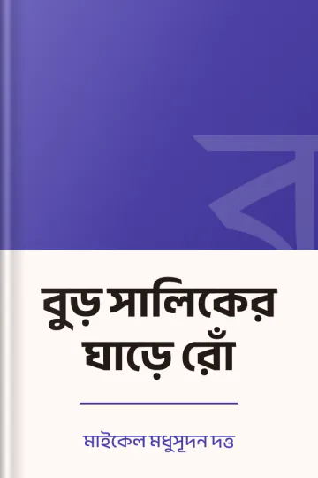 বুড় সালিকের ঘাড়ে রোঁ লেখক মাইকেল মধুসূদন দত্ত, বইয়ের প্রচ্ছদ