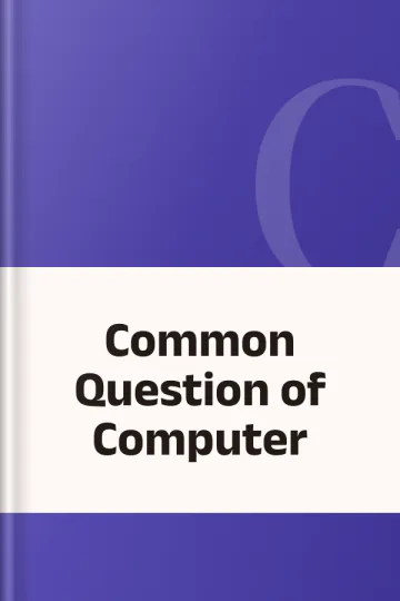 Common Question of Computer, বইয়ের প্রচ্ছদ