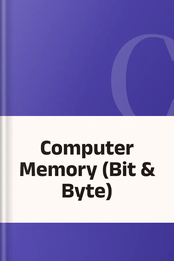 Computer Memory (Bit & Byte), বইয়ের প্রচ্ছদ