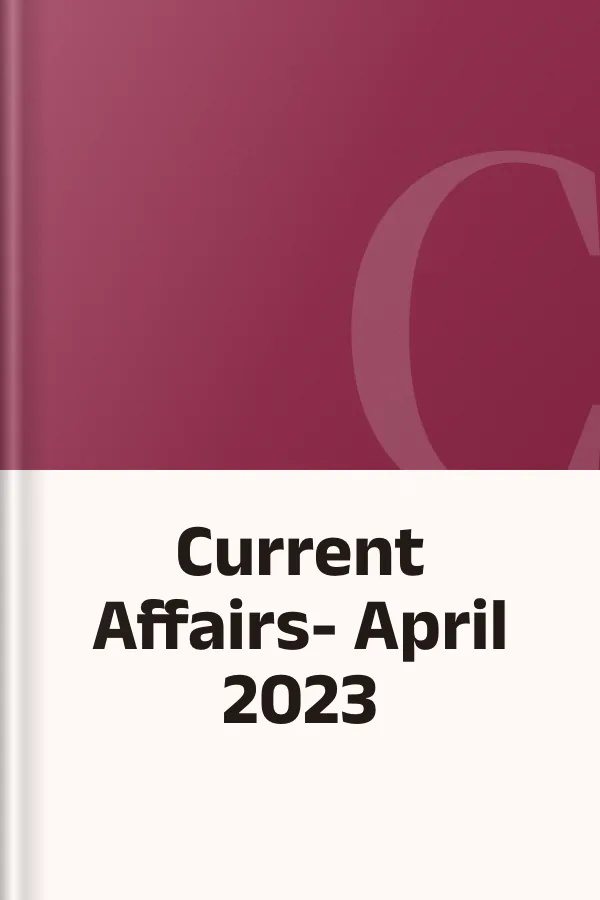 Current Affairs- April 2023, বইয়ের প্রচ্ছদ