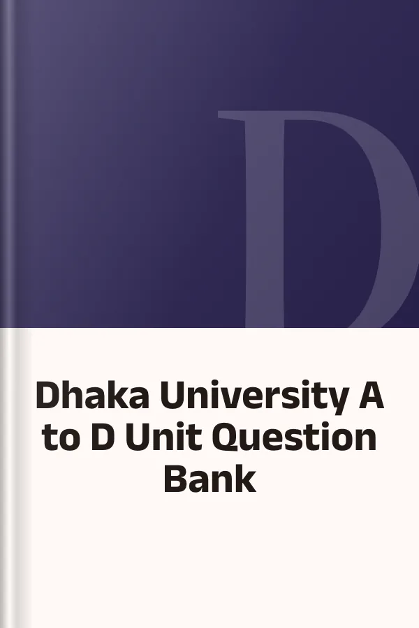 Dhaka University A to D Unit Question Bank, বইয়ের প্রচ্ছদ