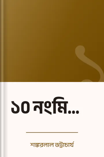 ১০ নংমিন্টো লেন লেখক শঙ্করলাল ভট্টাচার্য, বইয়ের প্রচ্ছদ