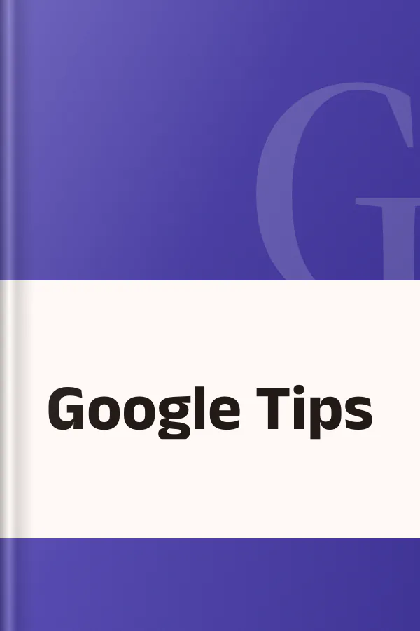 Google Tips, বইয়ের প্রচ্ছদ