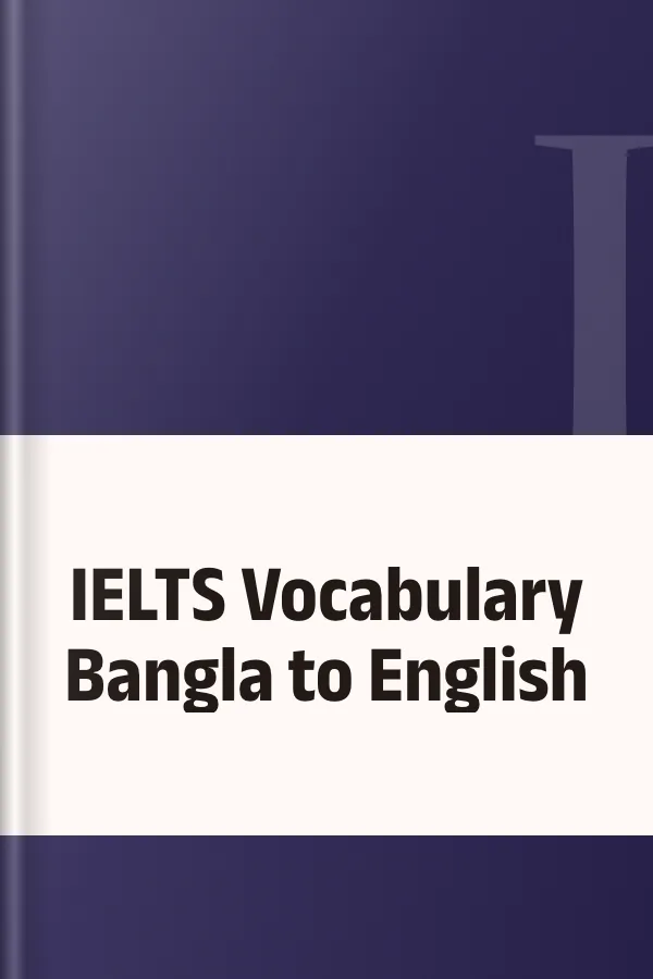 IELTS Vocabulary Bangla to English, বইয়ের প্রচ্ছদ