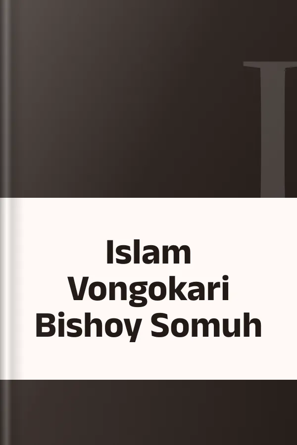 Islam Vongokari Bishoy Somuh, বইয়ের প্রচ্ছদ