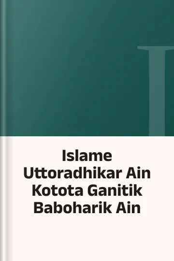 Islame Uttoradhikar Ain Kotota Ganitik Baboharik Ain, বইয়ের প্রচ্ছদ