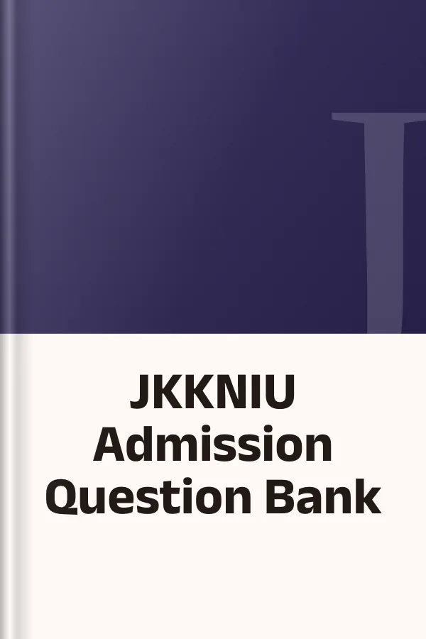 JKKNIU Admission Question Bank, বইয়ের প্রচ্ছদ