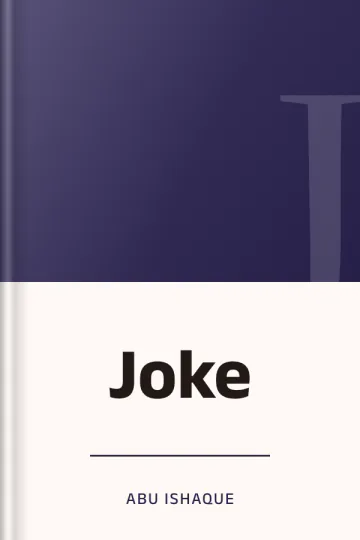Joke লেখক Abu Ishaque, বইয়ের প্রচ্ছদ
