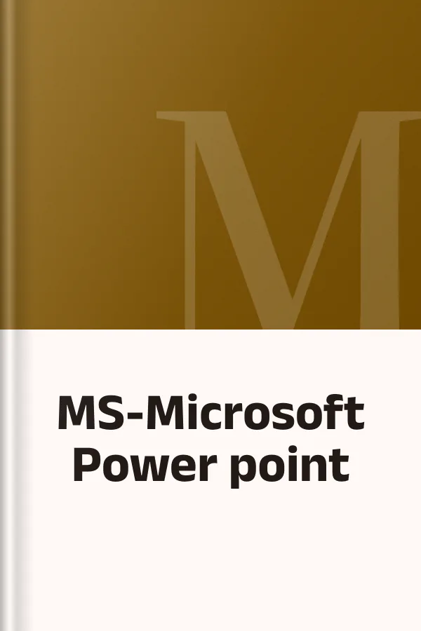 MS-Microsoft Power point, বইয়ের প্রচ্ছদ