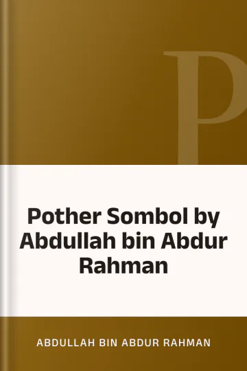 Pother Sombol by Abdullah bin Abdur Rahman লেখক Abdullah bin Abdur Rahman, বইয়ের প্রচ্ছদ