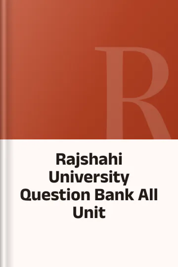 Rajshahi University Question Bank All Unit, বইয়ের প্রচ্ছদ