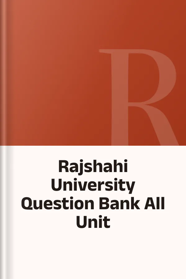 Rajshahi University Question Bank All Unit, বইয়ের প্রচ্ছদ