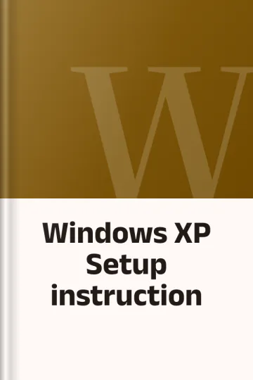 Windows XP Setup instruction, বইয়ের প্রচ্ছদ