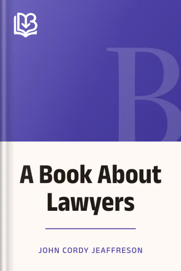 A Book About Lawyers by John Cordy Jeaffreson, book cover