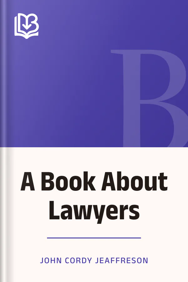 A Book About Lawyers by John Cordy Jeaffreson, book cover