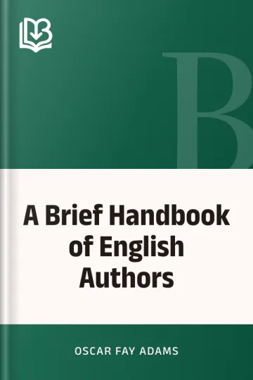 A Brief Handbook of English Authors by Oscar Fay Adams, book cover