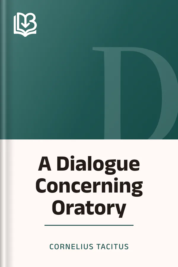 A Dialogue Concerning Oratory by Cornelius Tacitus, book cover