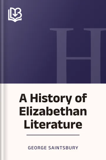 A History of Elizabethan Literature by George Saintsbury, book cover
