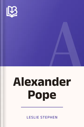 Alexander Pope by Leslie Stephen, book cover