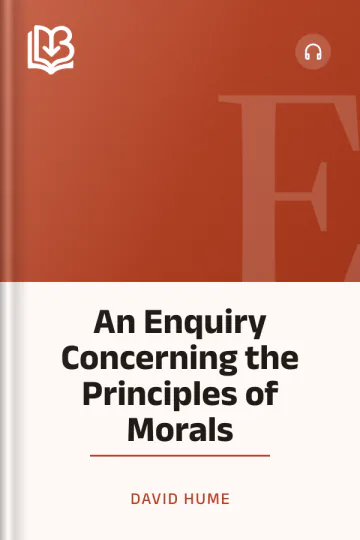 An Enquiry Concerning the Principles of Morals by David Hume, book cover