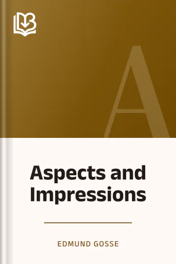 Aspects and Impressions by Edmund Gosse, book cover