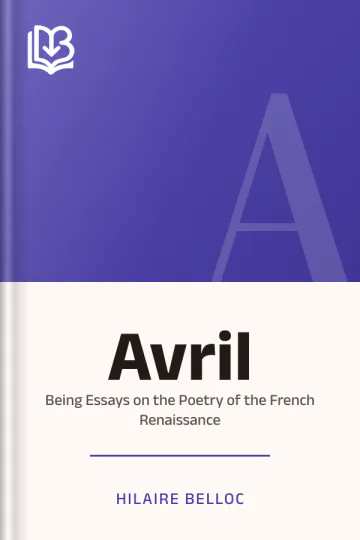 Avril by Hilaire Belloc, book cover