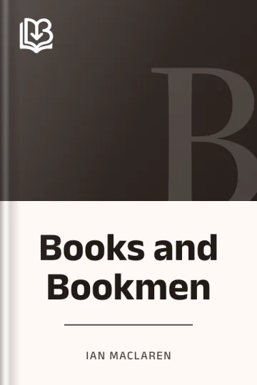 Books and Bookmen by Ian Maclaren, book cover