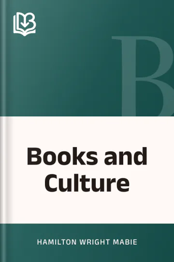 Books and Culture by Hamilton Wright Mabie, book cover
