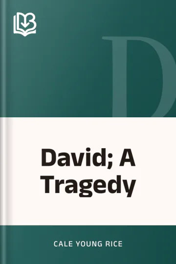 David; A Tragedy by Cale Young Rice, book cover