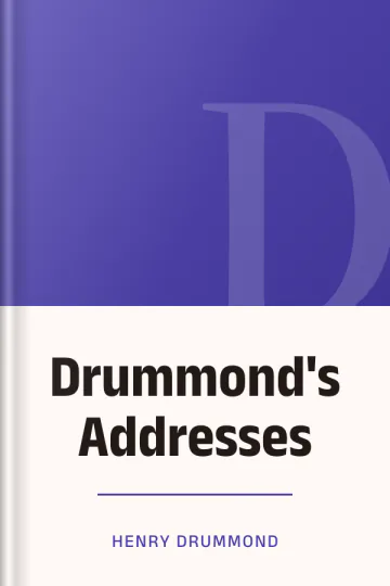 Drummond's Addresses by Henry Drummond, book cover