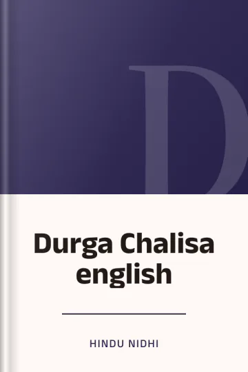 Durga Chalisa english by Hindu Nidhi, book cover