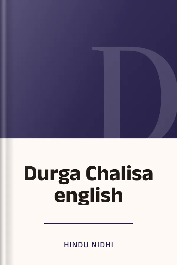 Durga Chalisa english by Hindu Nidhi, book cover