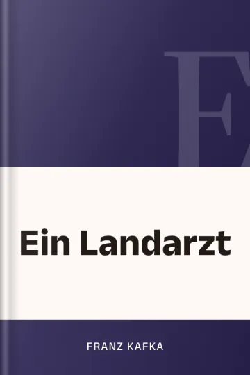 Ein Landarzt by Franz Kafka, book cover
