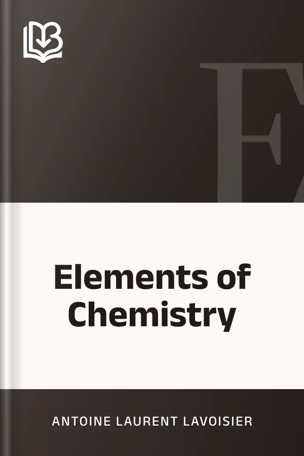 Elements of Chemistry by Antoine Laurent Lavoisier, book cover