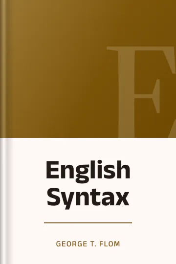 English Syntax by George T. Flom, book cover