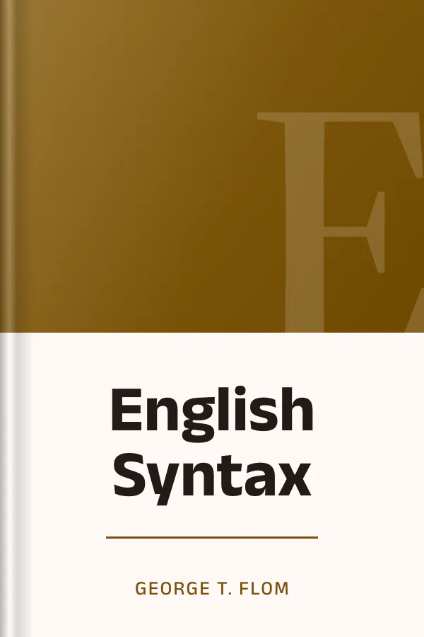 English Syntax by George T. Flom, book cover