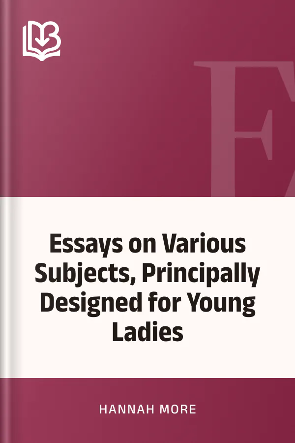 Essays on Various Subjects, Principally Designed for Young Ladies by Hannah More, book cover