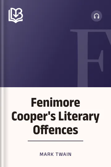 Fenimore Cooper's Literary Offences by Mark Twain, book cover