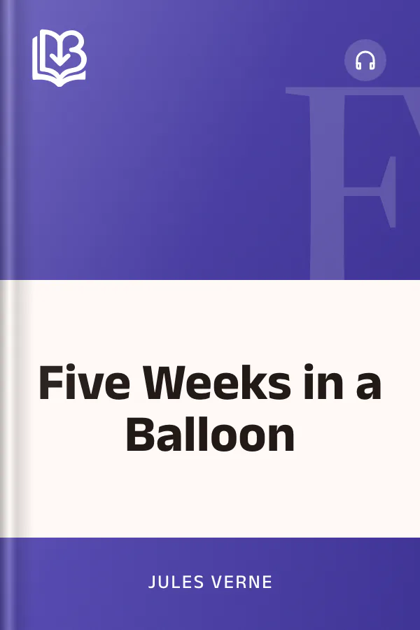 Five Weeks in a Balloon by Jules Verne, book cover