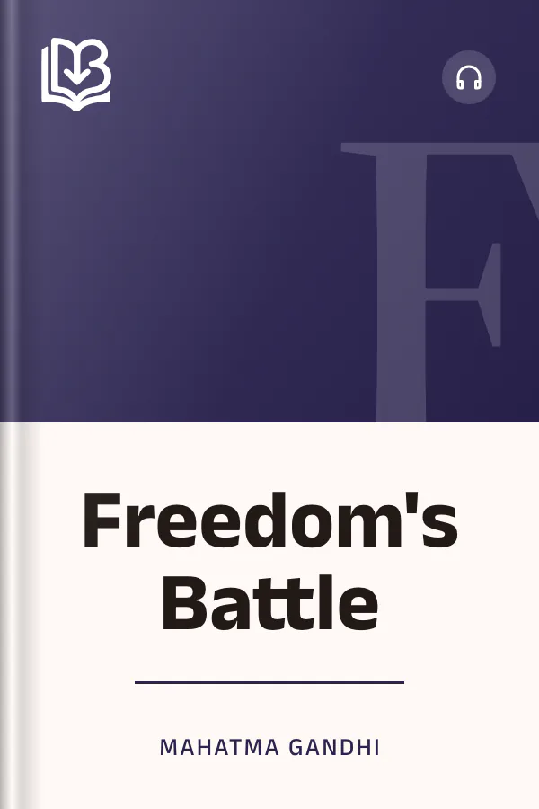 Freedom's Battle by Mahatma Gandhi, book cover