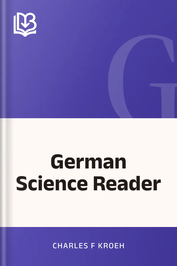 German Science Reader by Charles F Kroeh, book cover