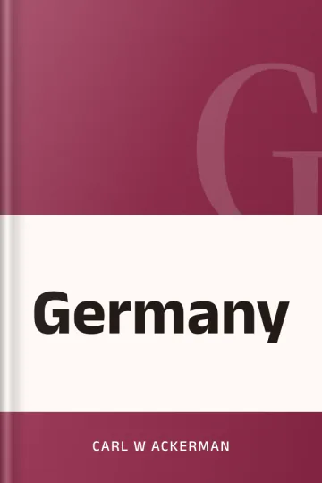 Germany by Carl W Ackerman, book cover