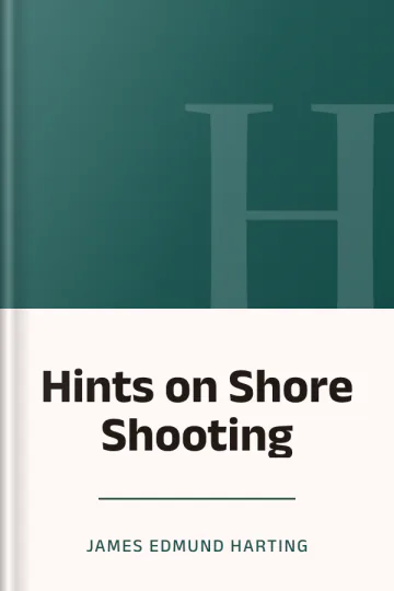 Hints on Shore Shooting by James Edmund Harting, book cover