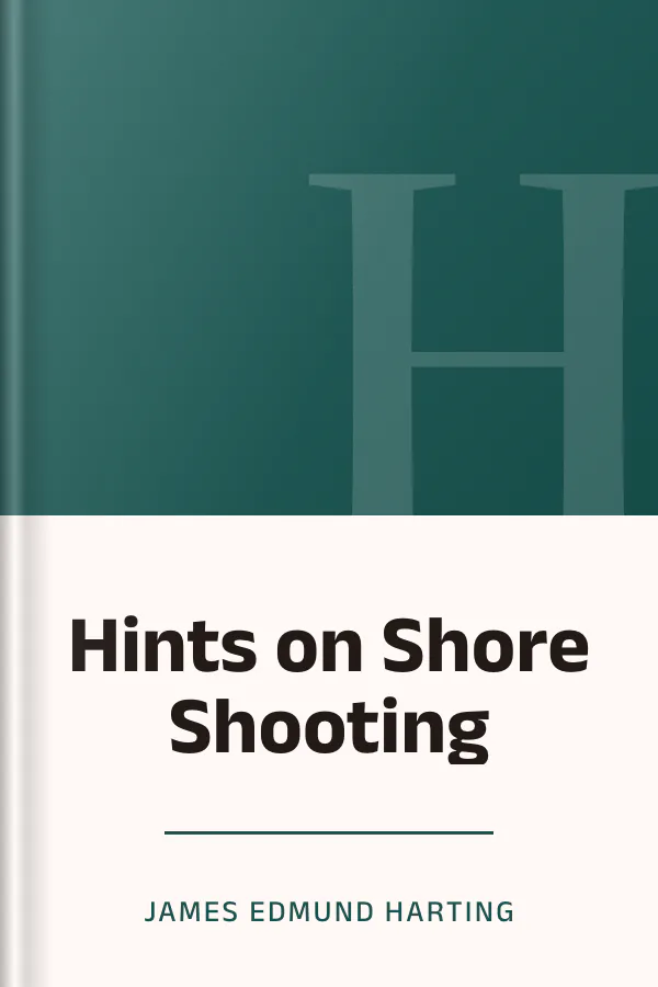 Hints on Shore Shooting by James Edmund Harting, book cover