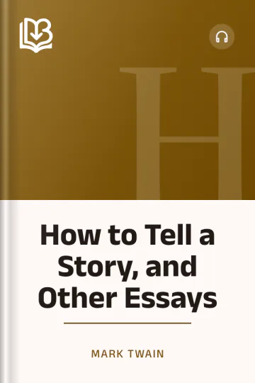 How to Tell a Story, and Other Essays by Mark Twain, book cover